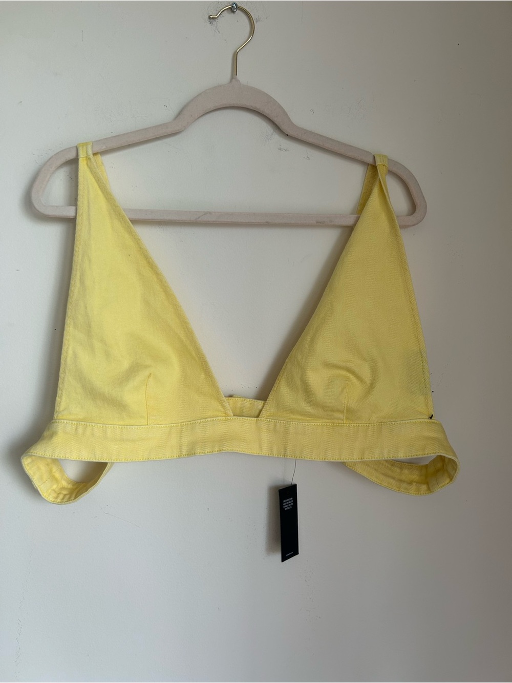 BNWT Yellow Triangle Bralette Top